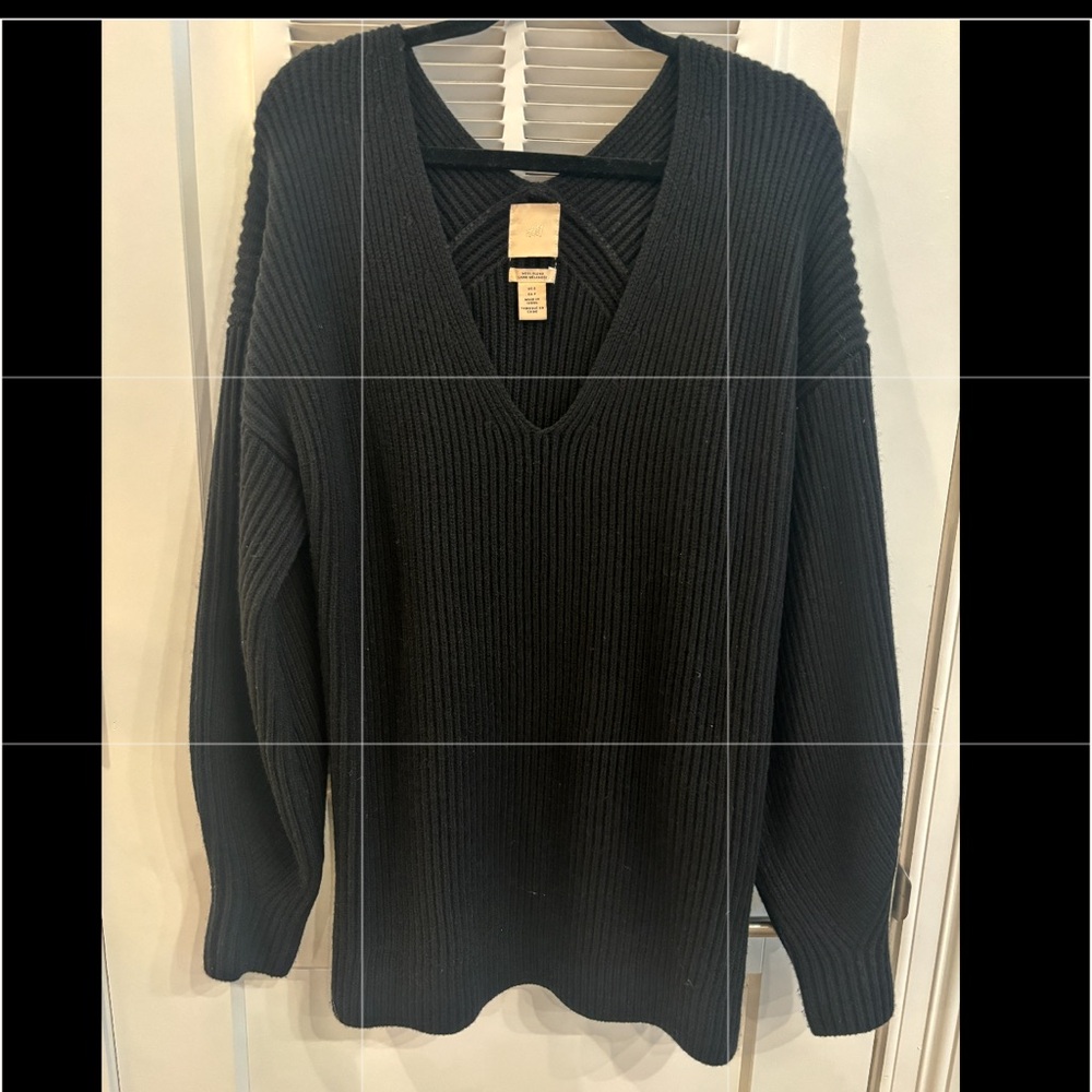 H&M Oversized Black Sweater Sz S